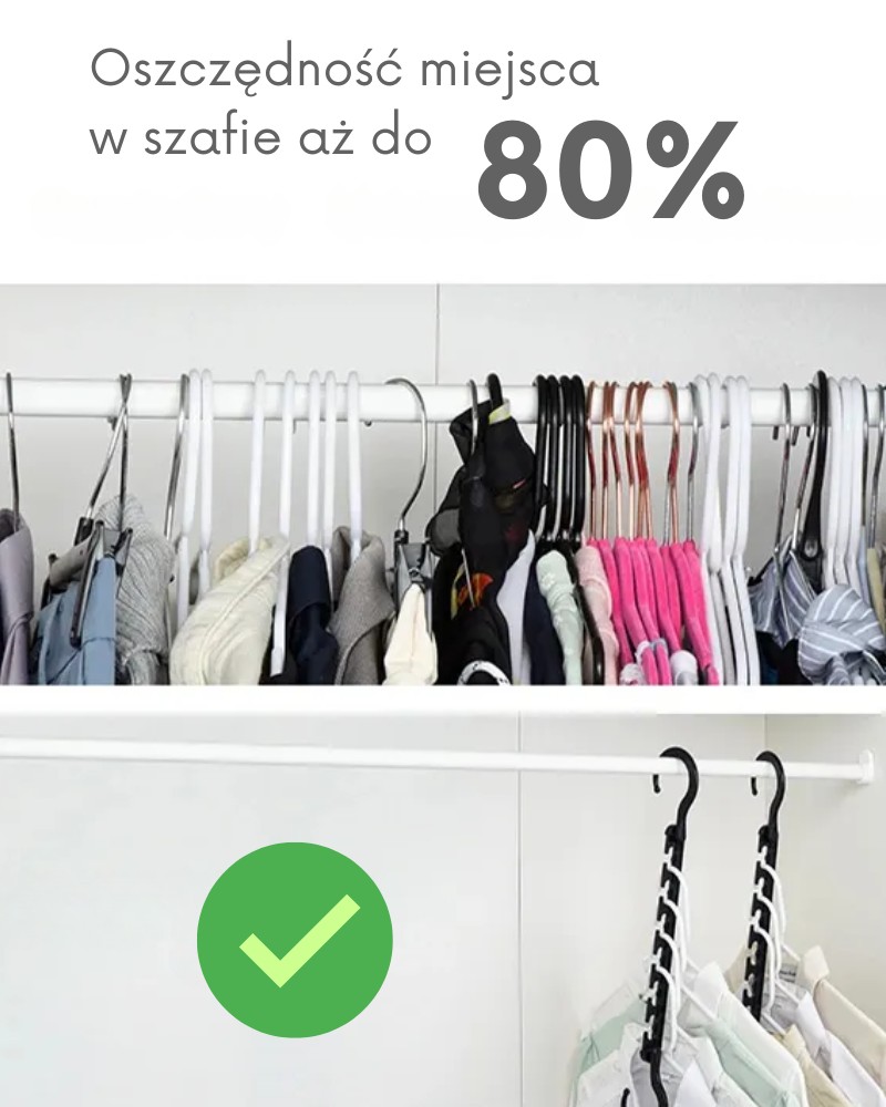 Organizer do szafy na wieszaki ubrania Space Master 8szt