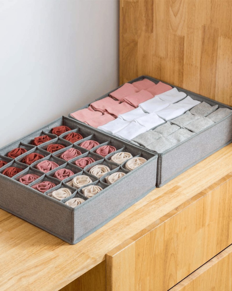 Organizer do szuflady na bieliznę i skarpetki ZESTAW 4 sztuki