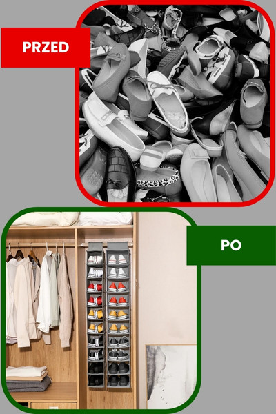 Organizer wiszący do szafy na obuwie odzież