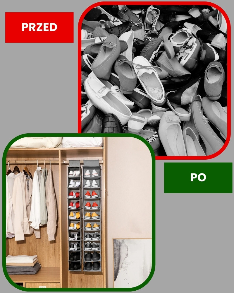 Organizer wiszący do szafy na obuwie odzież