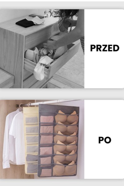 Organizer wiszący na bieliznę do szafy