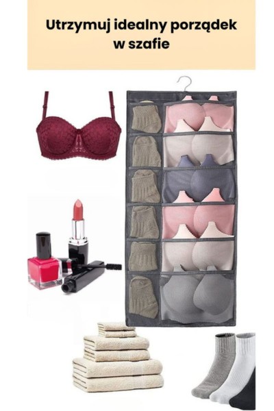 Organizer wiszący na bieliznę do szafy