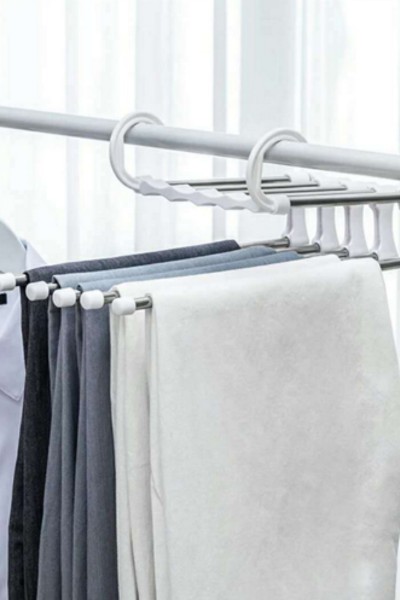 Wieszak na 5 par spodni składany i praktyczny