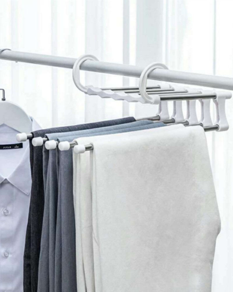 Wieszak na 5 par spodni składany i praktyczny