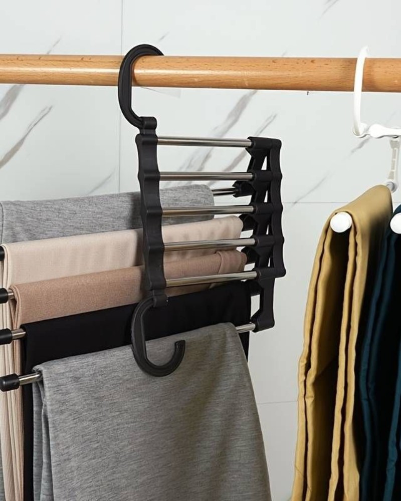 Wieszak na 5 par spodni składany i praktyczny