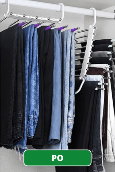 Wieszak na 5 par spodni składany i praktyczny