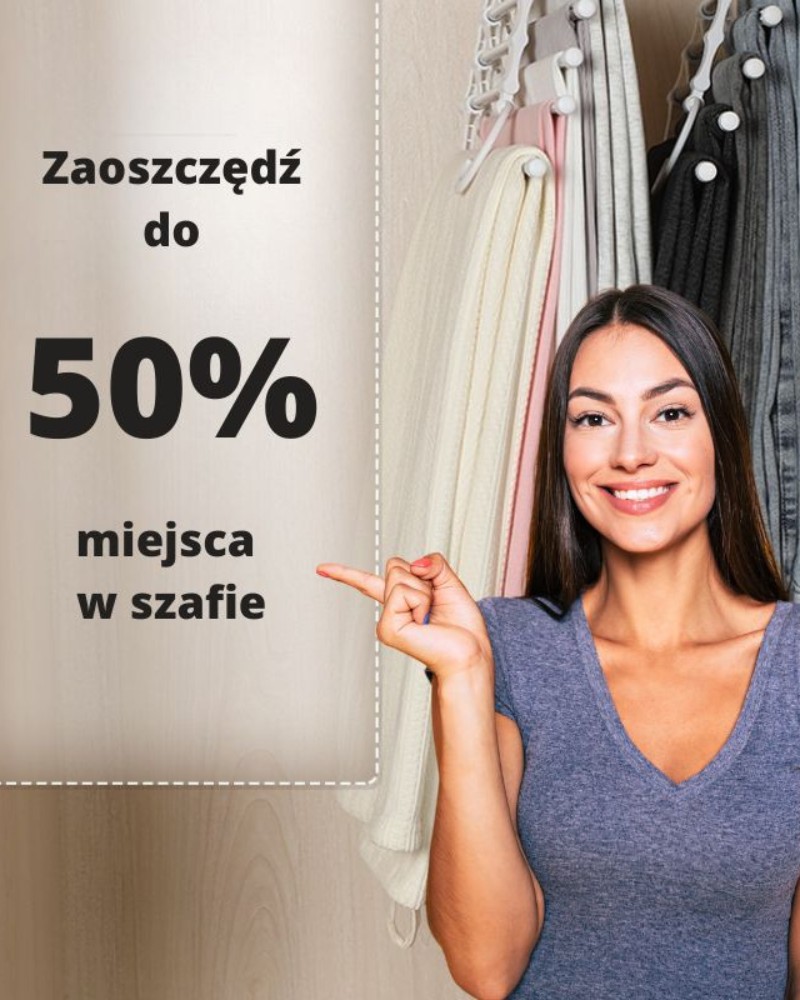 Wieszak na 5 par spodni składany i praktyczny