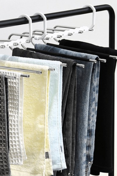 Wieszak na 5 par spodni składany i praktyczny