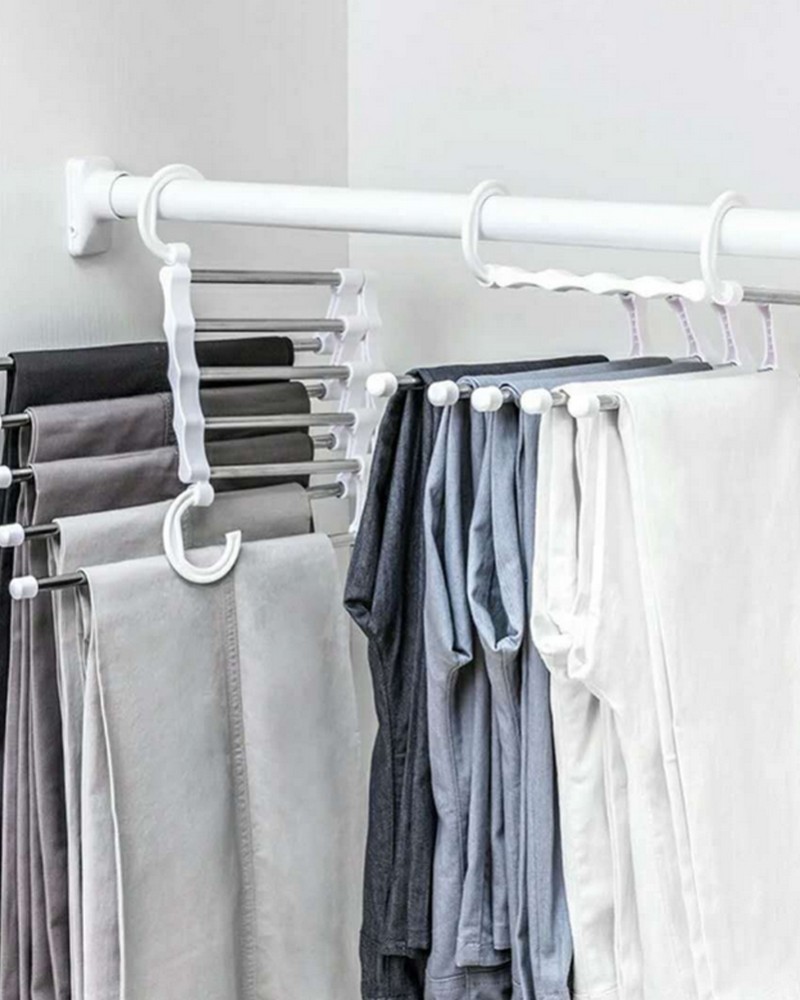 Wieszak na 5 par spodni składany i praktyczny