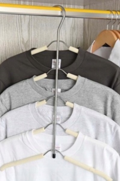 Wieszak na koszule metalowy składany 6w1