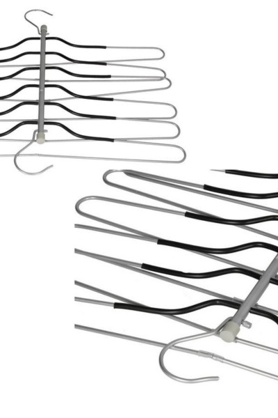 Wieszak na koszule metalowy składany 6w1