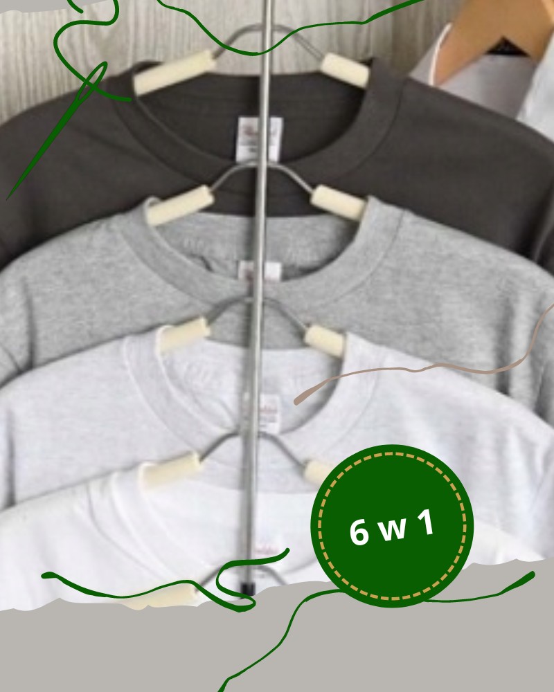 Wieszak na koszule metalowy składany 6w1