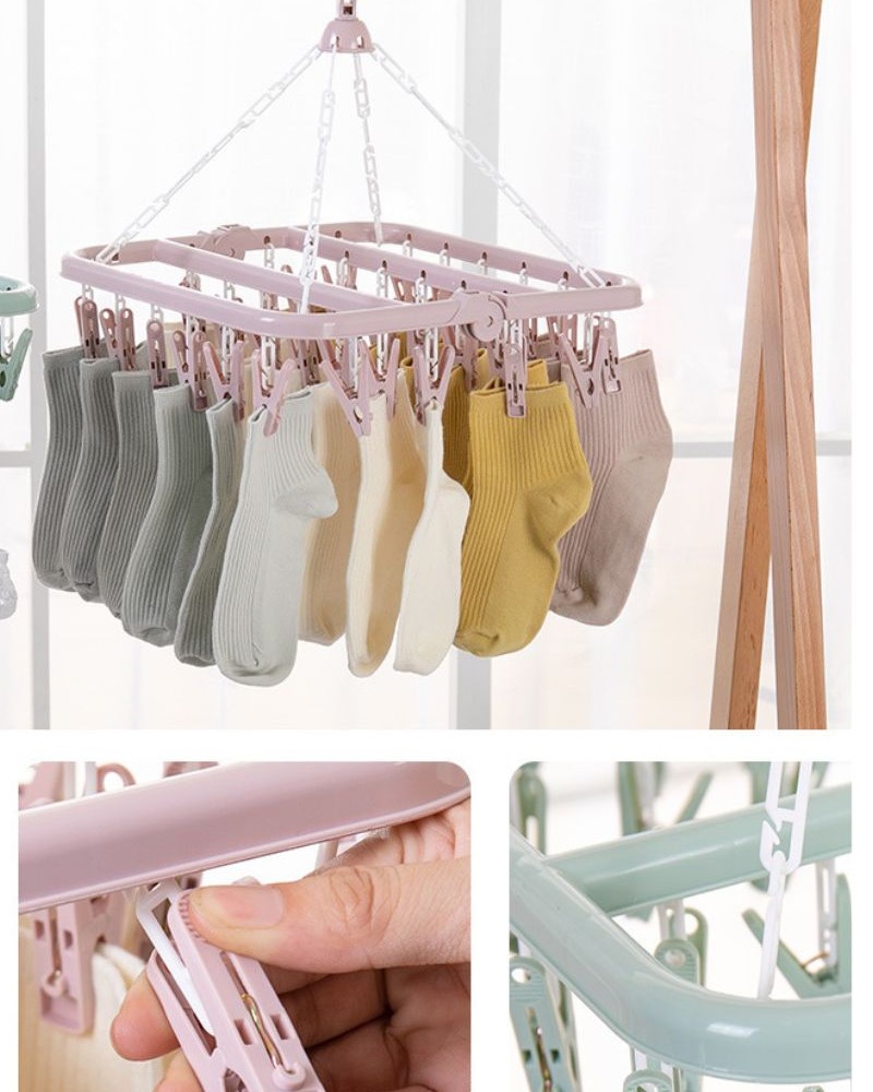 Wieszak suszarka na skarpety bieliznę składana
