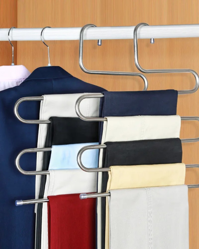 Wieszak wiszący na spodnie do szafy 5 par