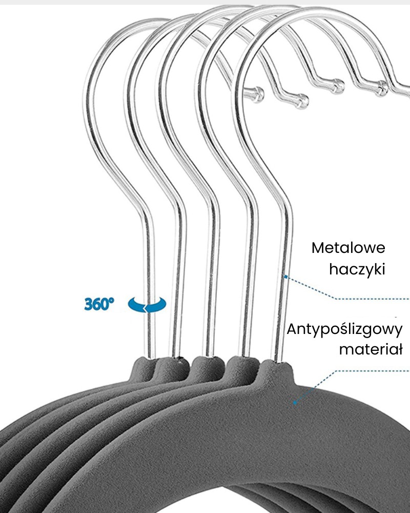 Wieszaki na koszule antypoślizgowe