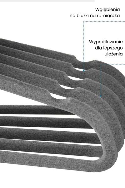 Wieszaki na koszule antypoślizgowe