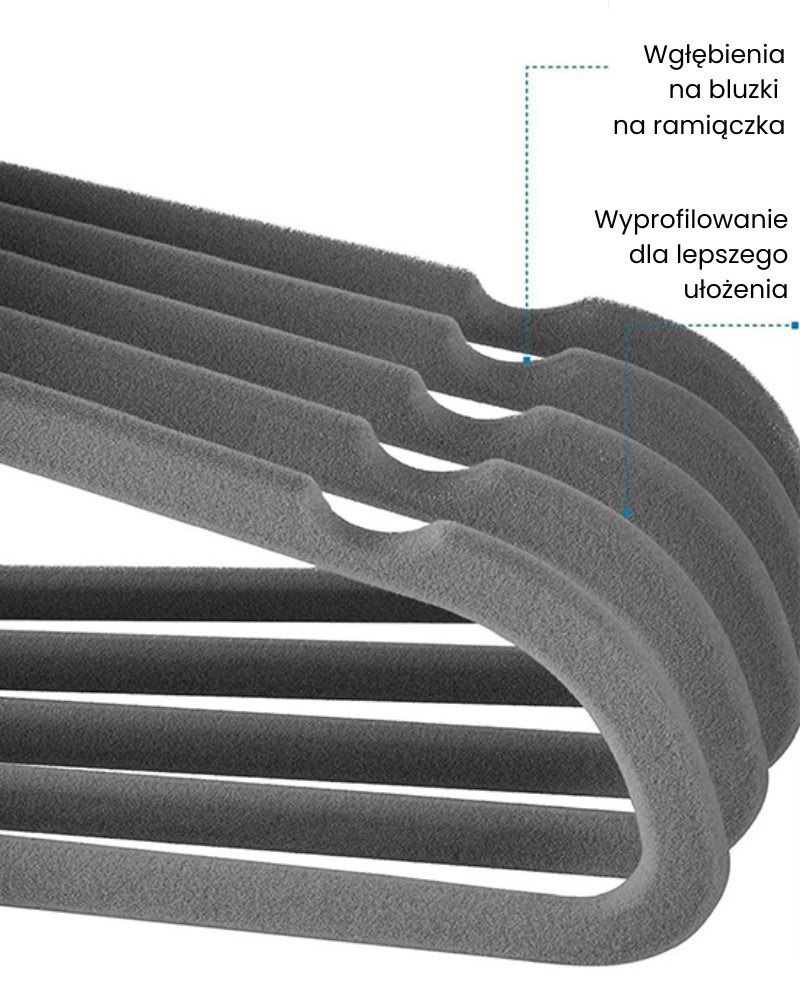 Wieszaki na koszule antypoślizgowe