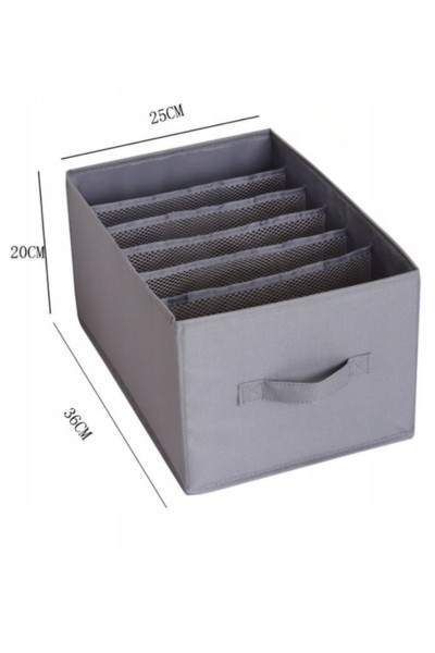 Organizer na ubrania spodniena na 9 par z przegrodami do szafy na półkę