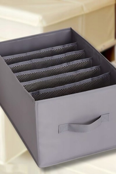 Organizer na ubrania spodnie na 9 par z przegrodami do szafy na półkę