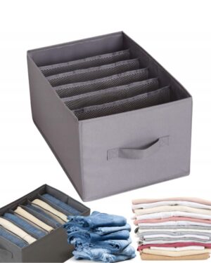 Organizer na ubrania spodnie na 9 par z przegrodami do szafy na półkę