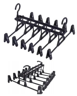 Wieszak na spodnie wielofunkcyjny 6 ramienny