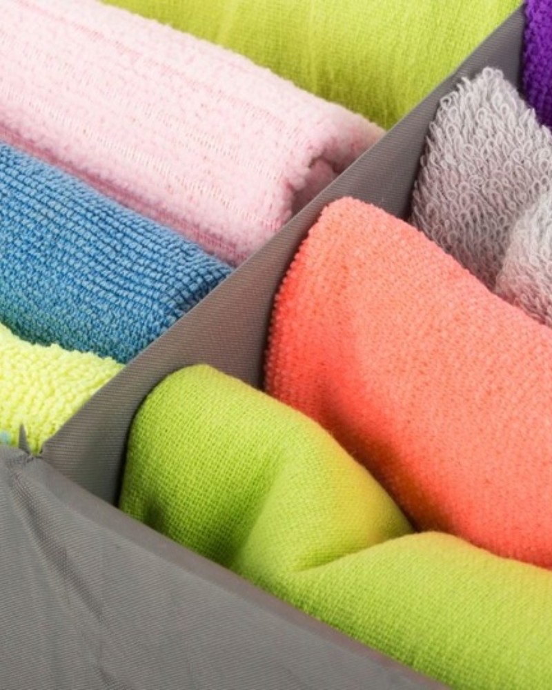 Pudełko organizer na odzież bieliznę ręczniki do szafy szuflady 50x20 cm