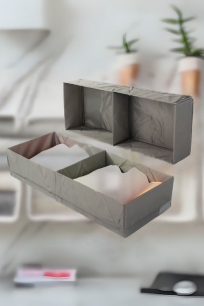 Pudełko organizer na odzież bieliznę ręczniki do szafy szuflady 50x20 cm