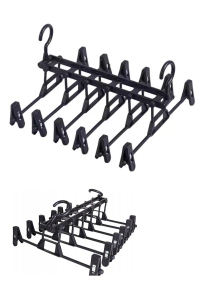 Wieszak na spodnie wielofunkcyjny 6 ramienny