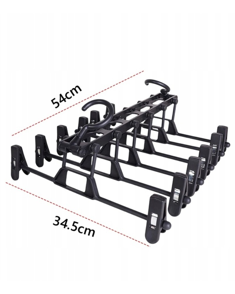 Wieszak na spodnie wielofunkcyjny 6 ramienny