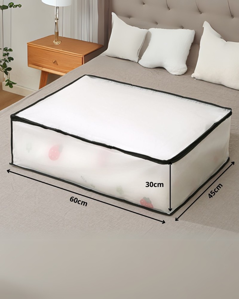 Organizer na pościel ubrania pojemnik na koce kołdrę pokrowiec na suwak 45x60 cm