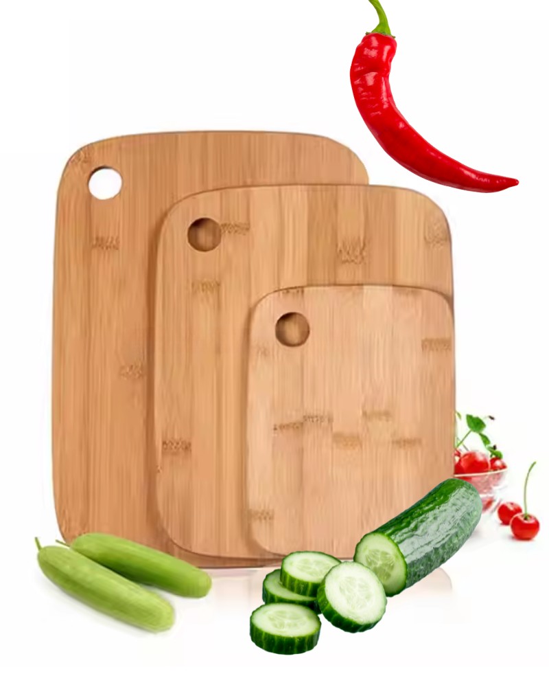 Deski do krojenia bambusowe wytrzymałe Zestaw 3 sztuk