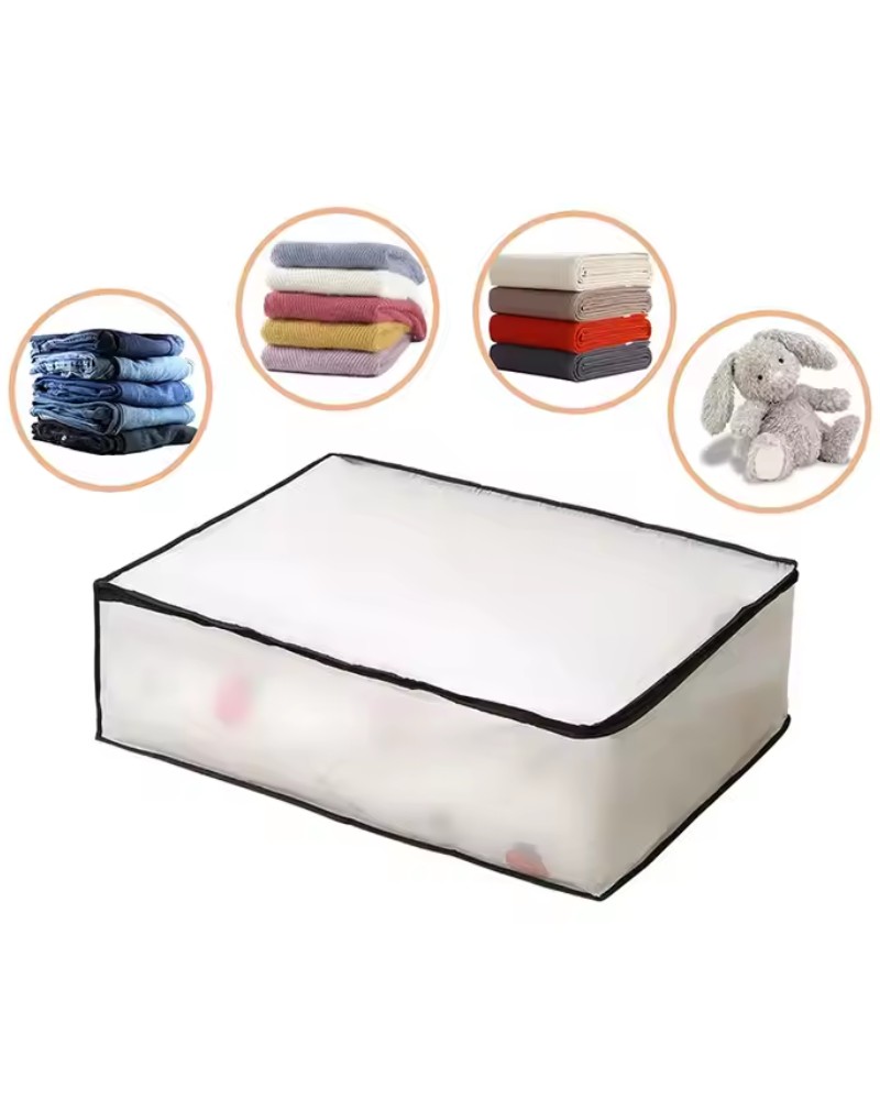 Organizer na pościel ubrania pojemnik na koce kołdrę pokrowiec na suwak 45x60 cm