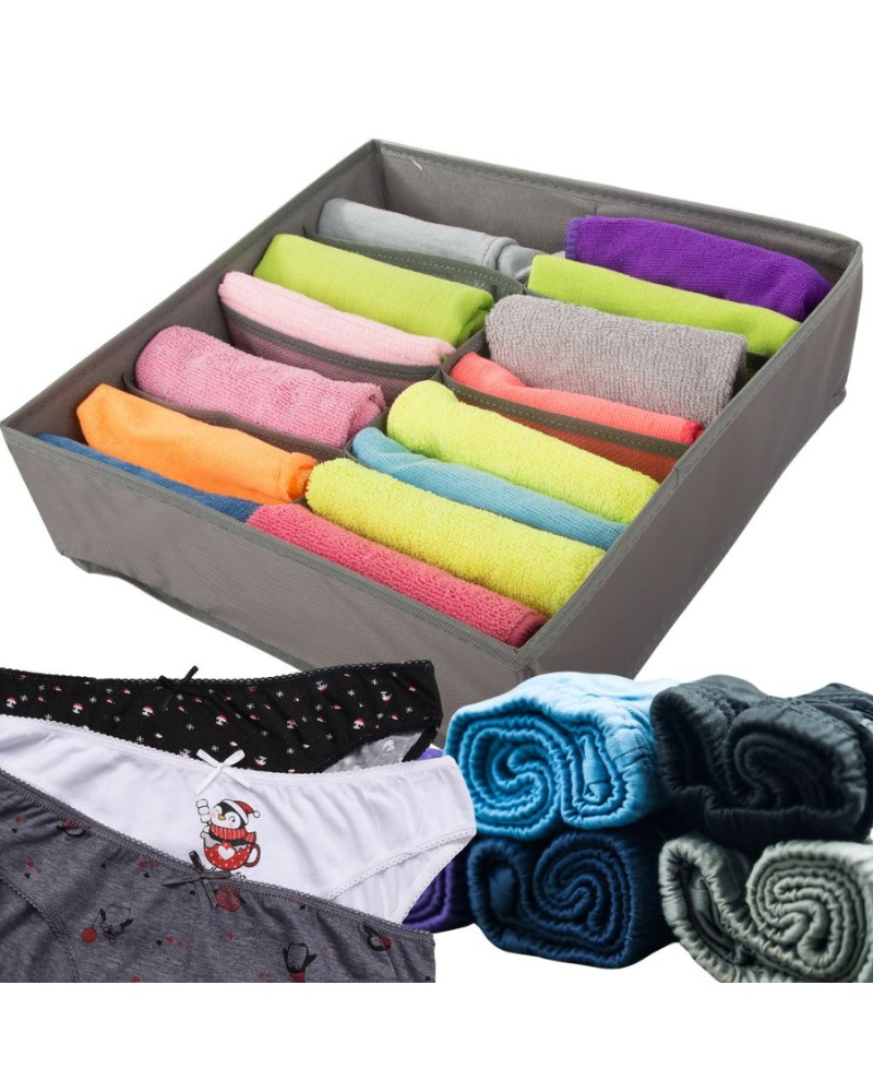 Organizer na ubrania bieliznę do szuflady szafy garderoby 8 przegródek 32x32 cm