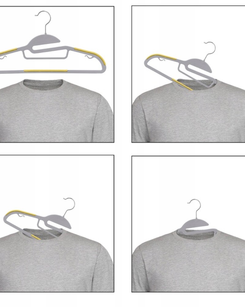 Wieszaki na ubrania antypoślizgowe odzieżowe z nakładką gumową 8+2 GRATIS!