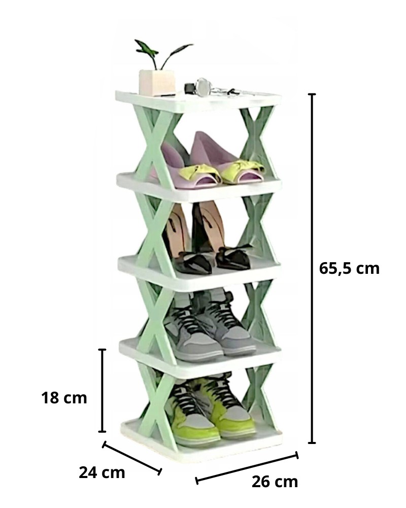 Półka na buty regał składana praktyczny organizer 5 półek