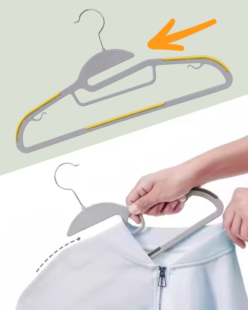 Wieszaki na ubrania antypoślizgowe odzieżowe z nakładką gumową 8+2 GRATIS!