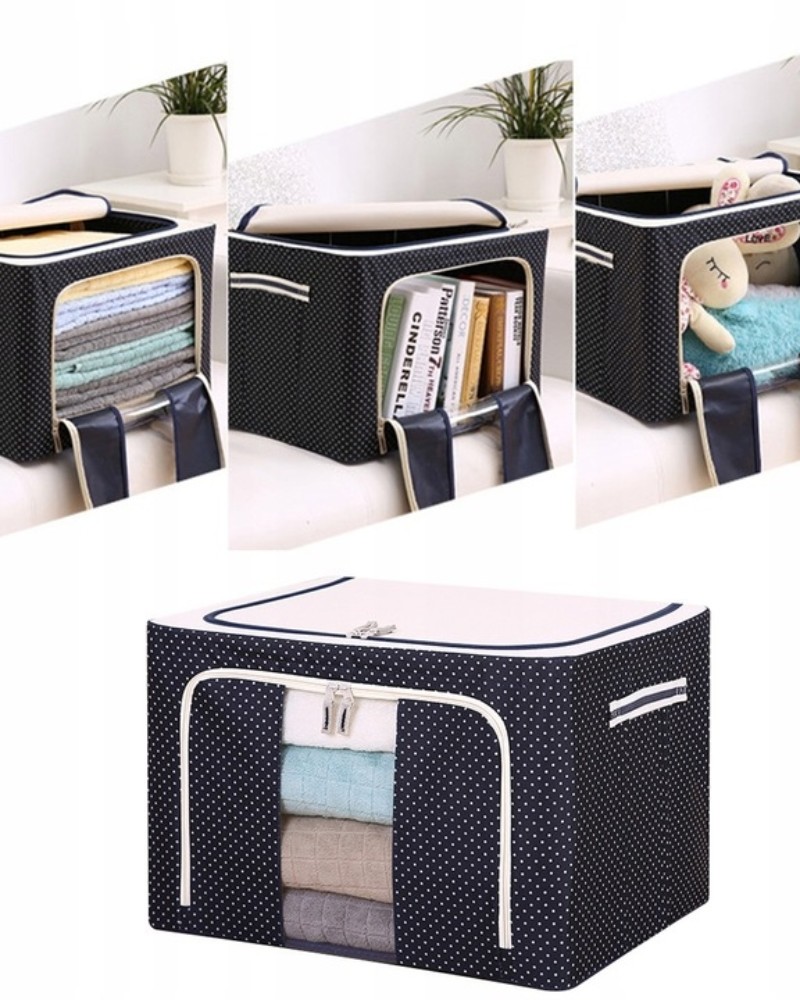 Pojemnik na pościel ubrania zamek stelaż Stackbox wzmocniony 40x30