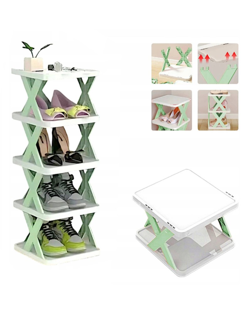Półka na buty regał składana praktyczny organizer 5 półek