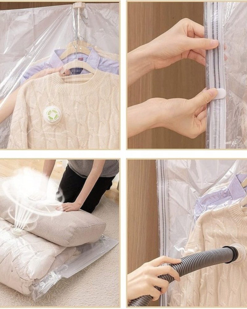 Worek próżniowy z wieszakiem 70x140 na ubrania płaszcze, kurtki