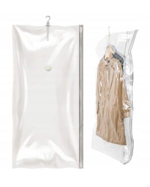 Worek próżniowy z wieszakiem 70x140 na ubrania płaszcze, kurtki