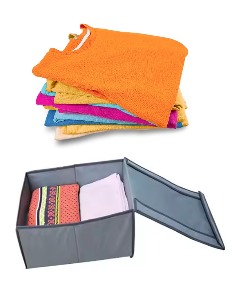 Pojemnik pudełko organizer do szafy na odzież pościel ręczniki zamykany 60x45