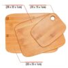 Deski do krojenia bambusowe wytrzymałe Zestaw 3 sztuk