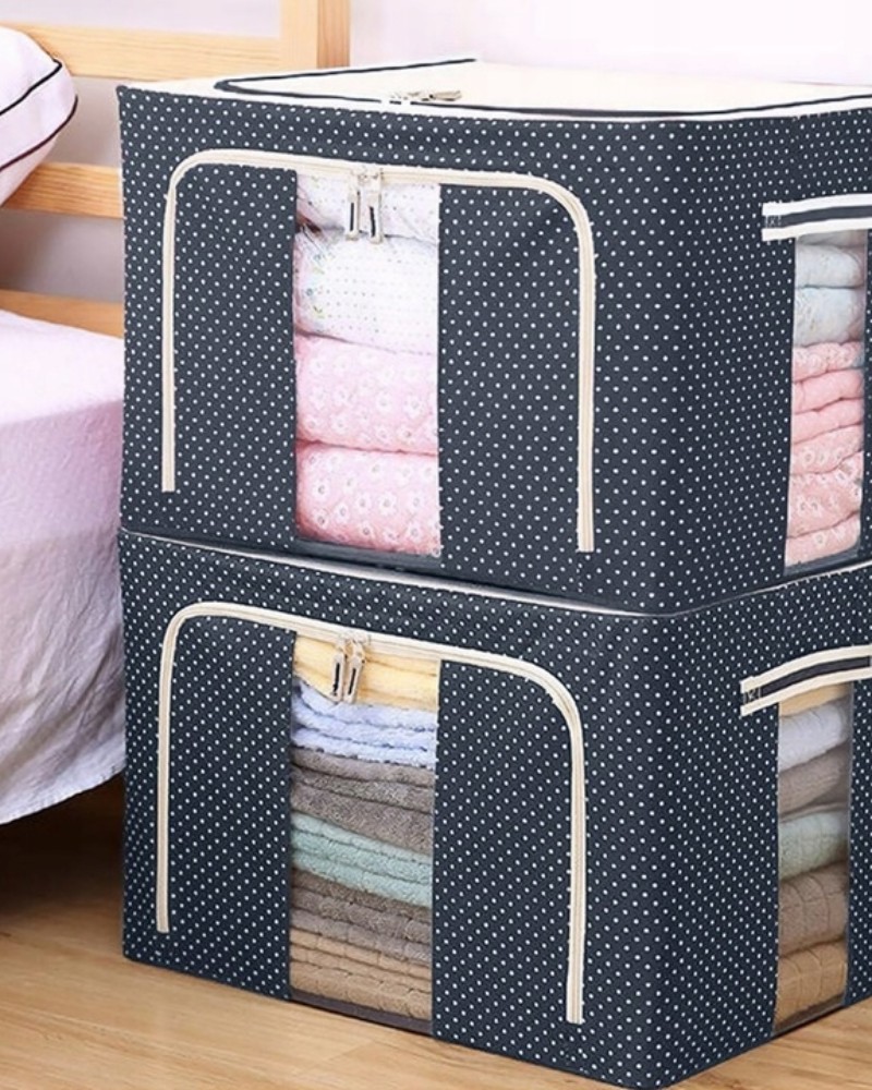 Pojemnik na pościel ubrania zamek stelaż Stackbox wzmocniony 40x30