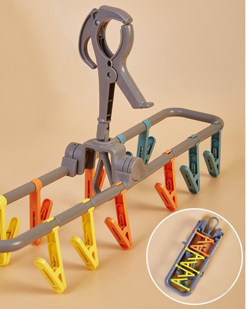 Wieszak suszarka na skarpetki bieliznę ubrania Zestaw + 12 klamerek