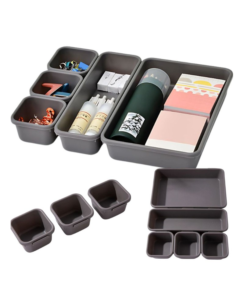 Zestaw organizerów 8szt wkłady na drobiazgi akcesoria pojemniki do szuflad