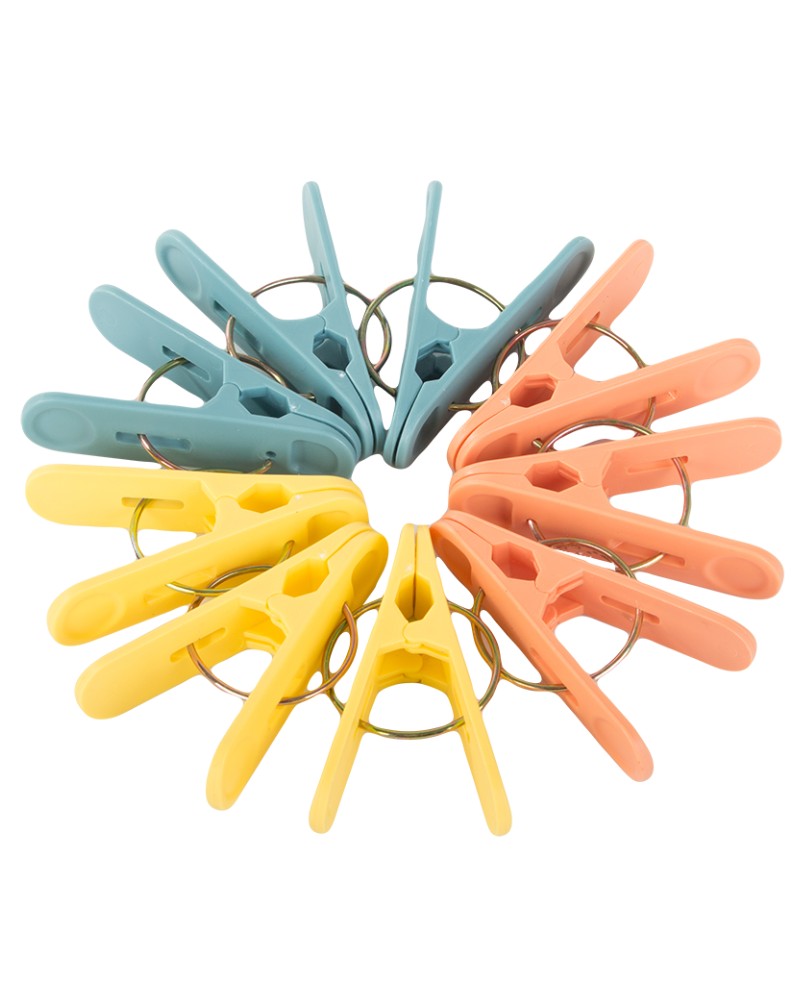 Klamerki żabki spinacze do prania ubrań bielizny 18 sztuk plastikowe mocne