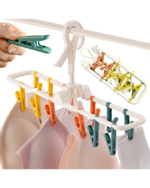 Wieszak suszarka na skarpetki bieliznę ubrania Zestaw + 12 klamerek