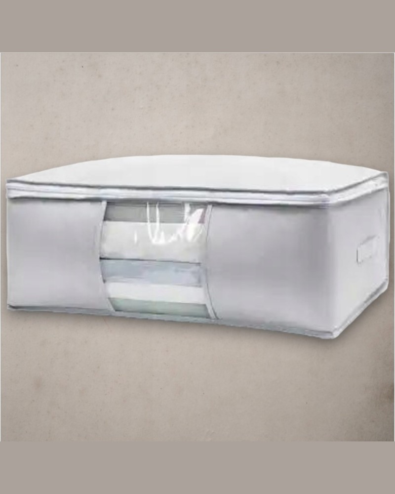 Pokrowiec na pościel pod łóżko pojemnik na ubrania torba szary XL