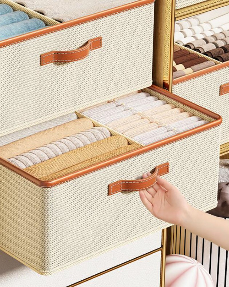 Organizer zamykany do szafy na ubrania spodnie bluzy 50×40 beżowy