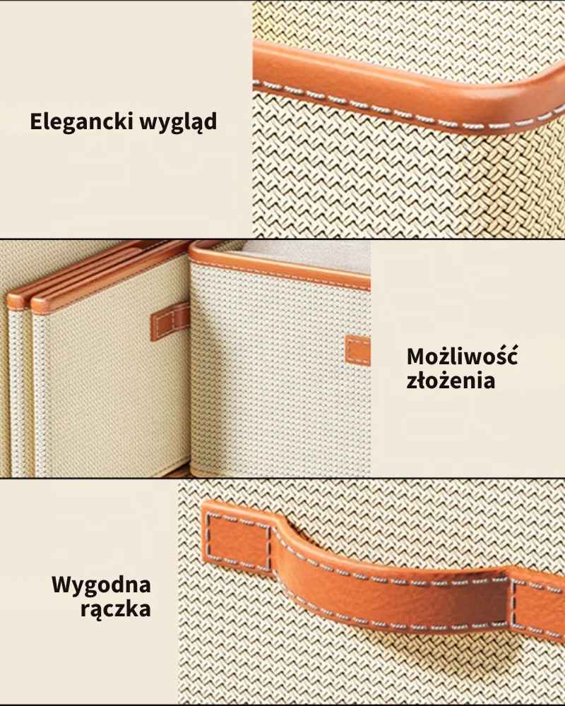 Organizer zamykany do szafy na ubrania spodnie bluzy 50×40 beżowy